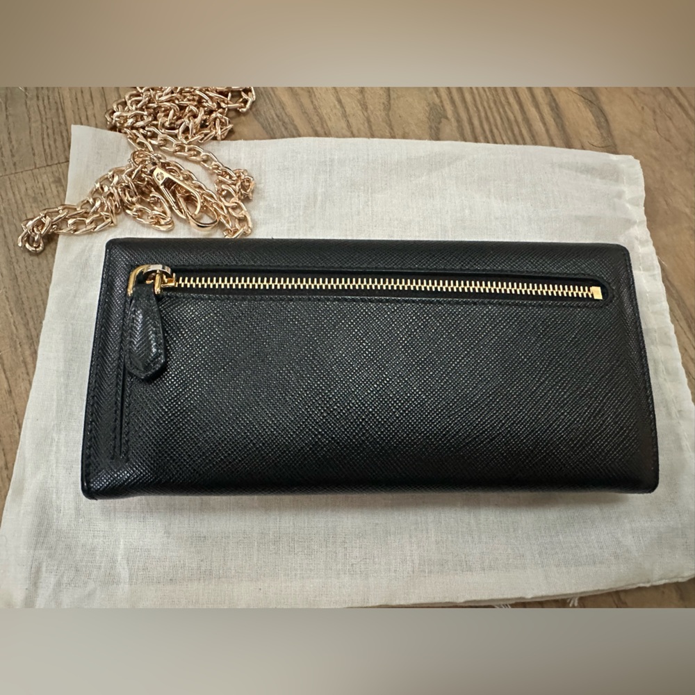 Prada Black Saffiano Leather Wallet with  Card Holder - Picture 8 of 12